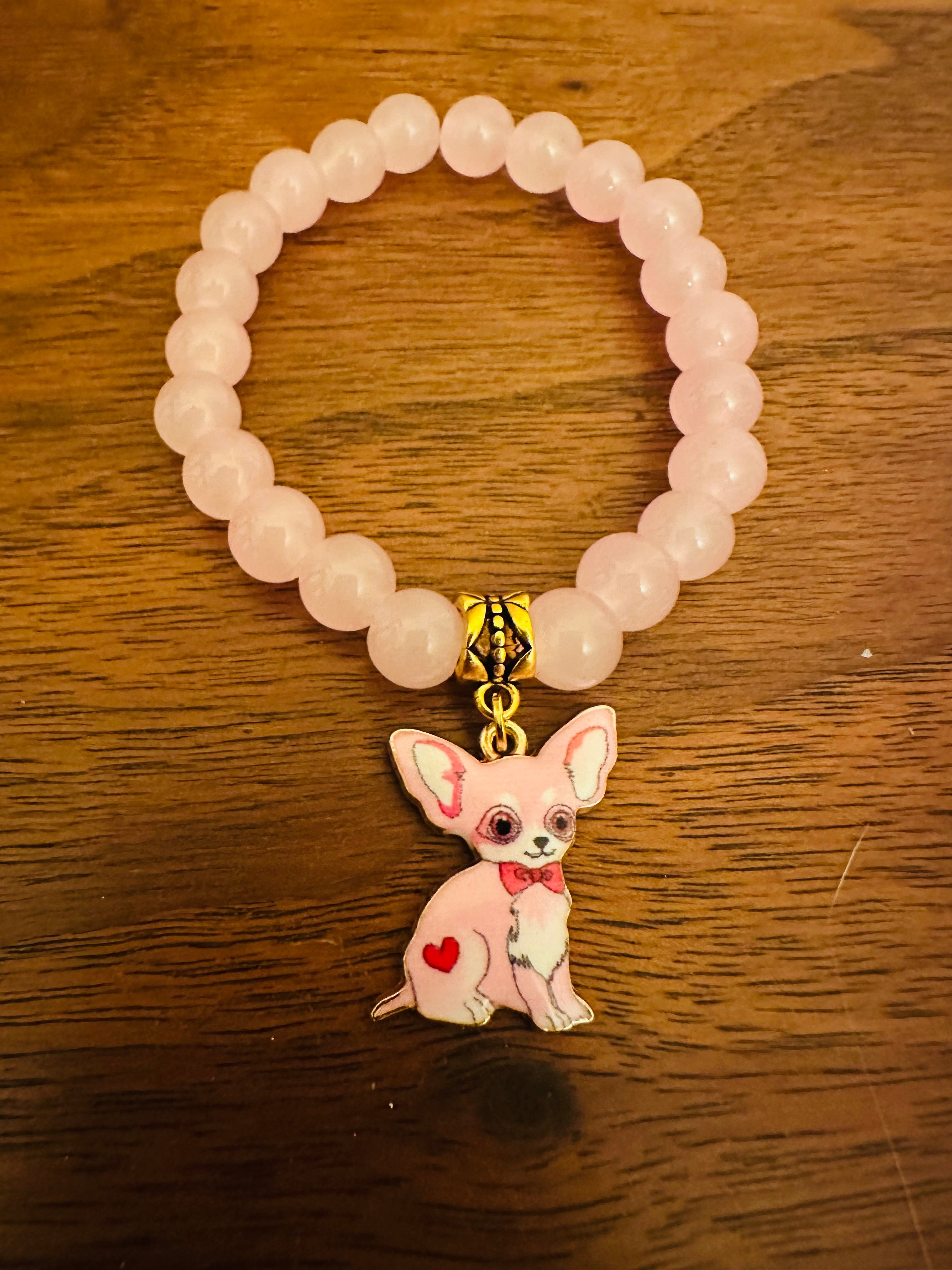 Pink Chihuahua Love Bracelet