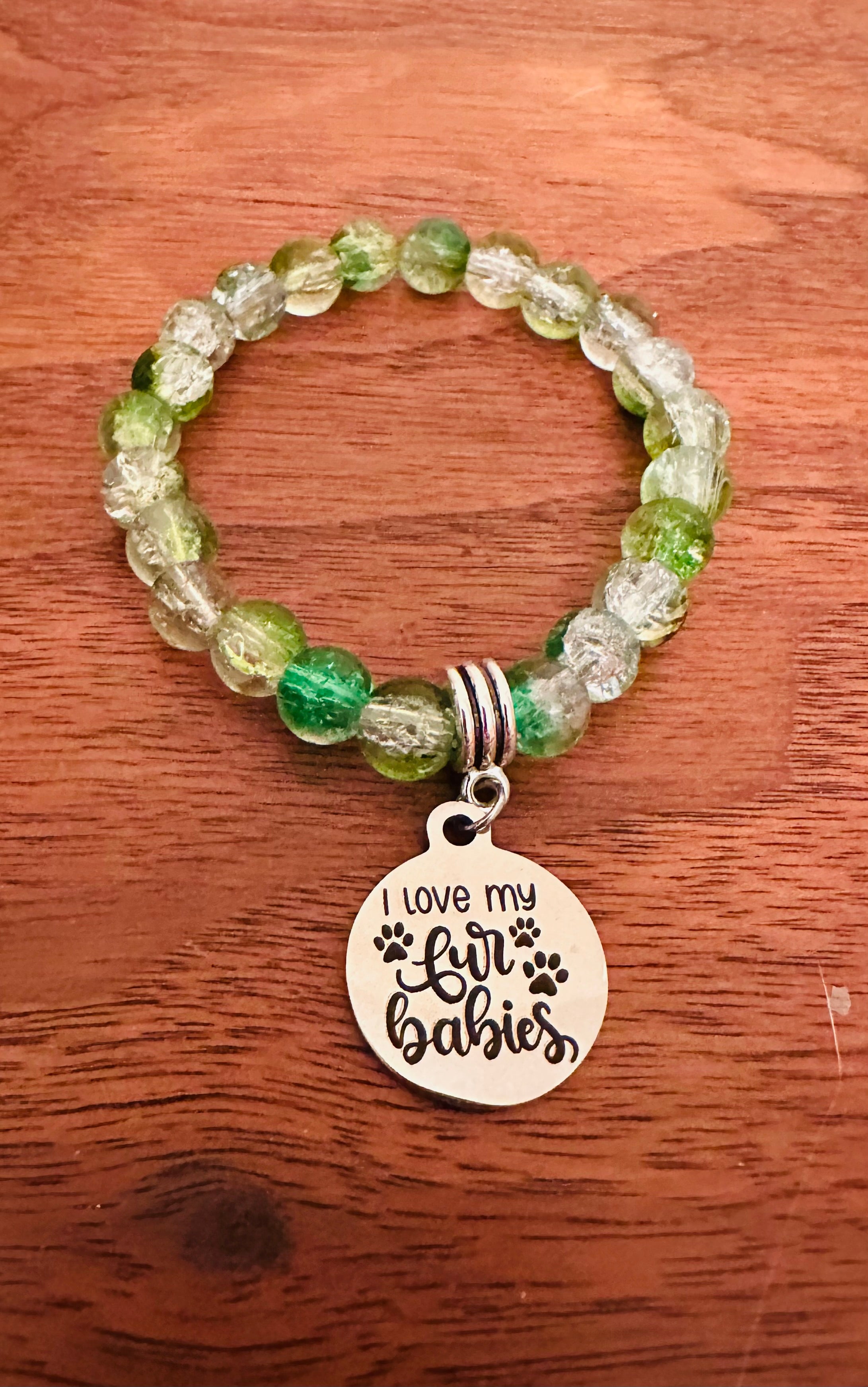 Love my Furbabies Sparkling Green Bracelet