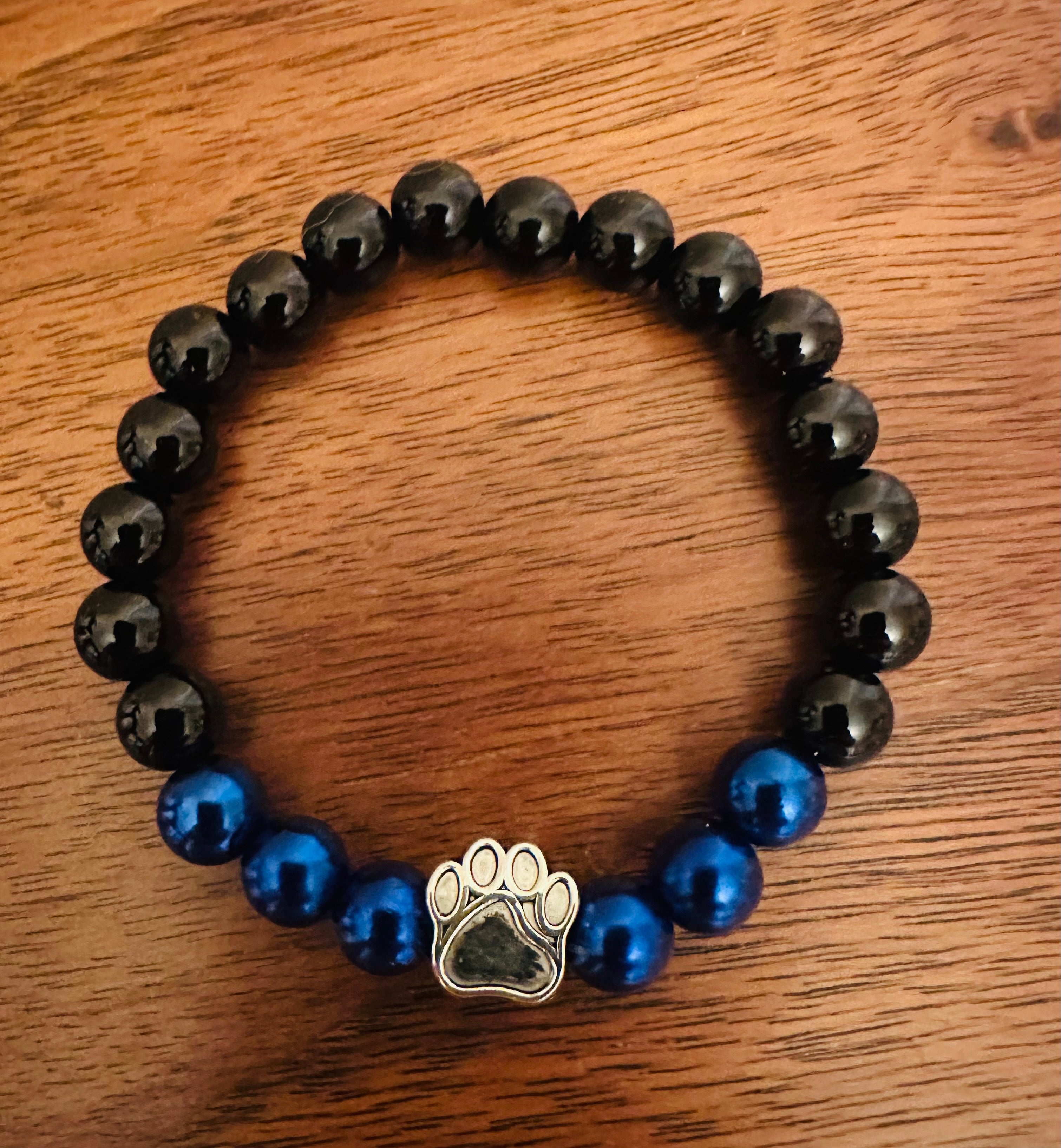Blue Line Paw Bracelet