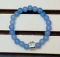 Baby Blue Silver Paw Bracelet