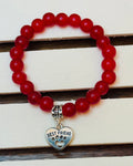 Red Best Friend Paw Bracelet