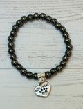 Gun Metal Best Friend Paw Bracelet