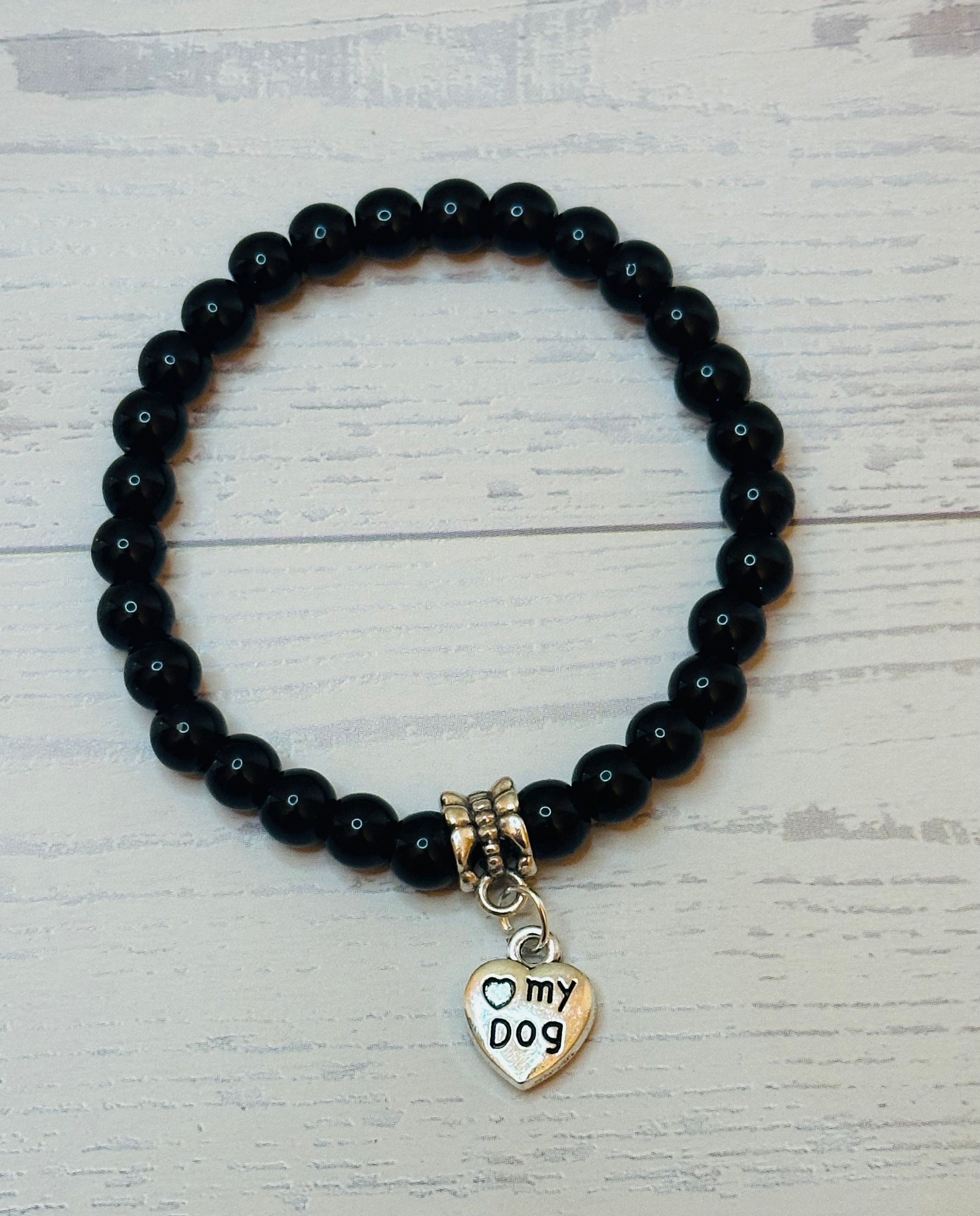 Black Love my Dog Bracelet