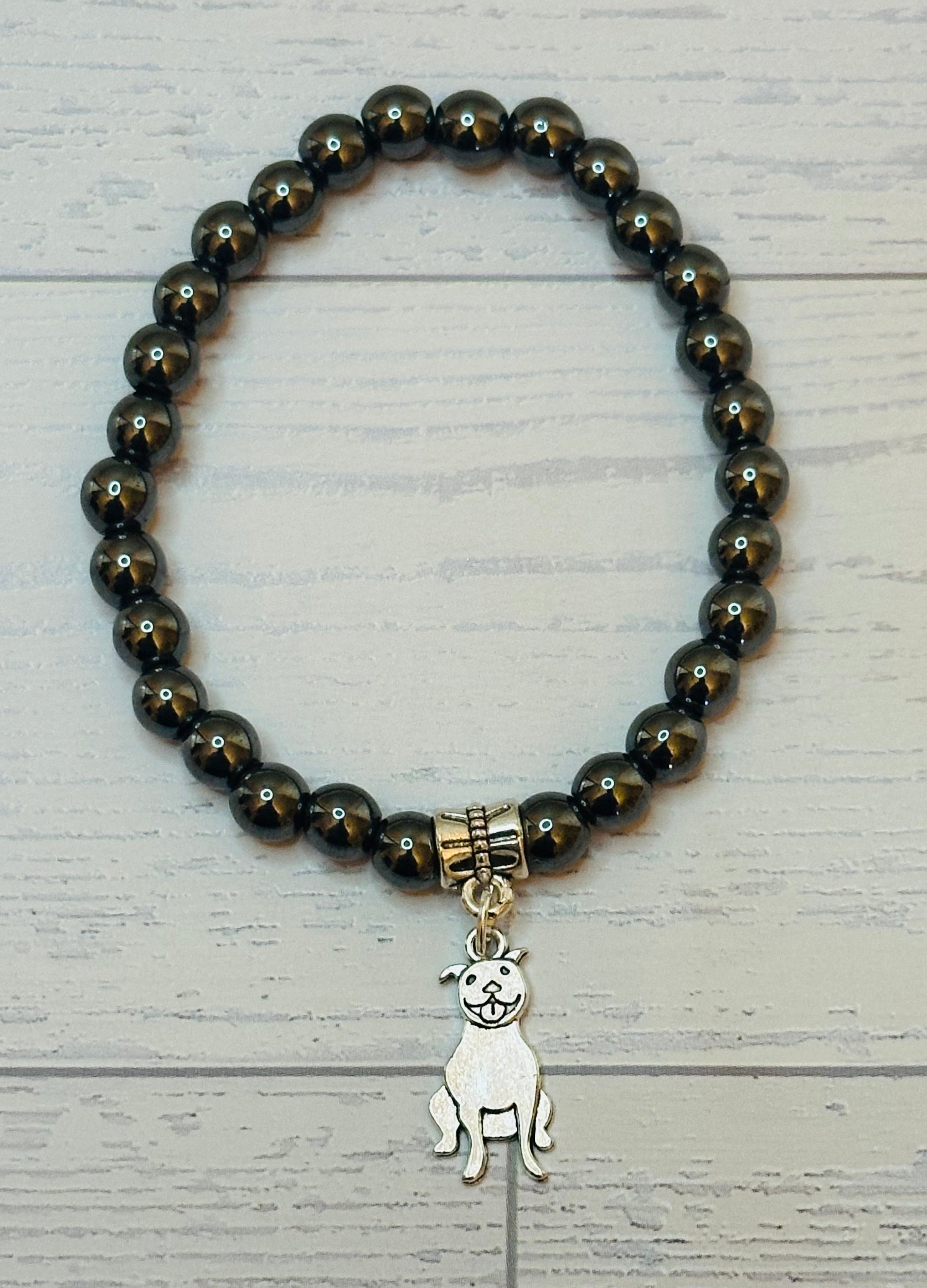 Gun Metal Pitbull Bracelet