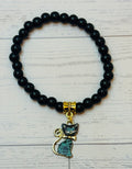 Black and Teal Cat Bracelet