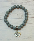 Gray Best Friend Paw Bracelet