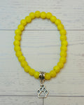 Yellow Paw Print Bracelet