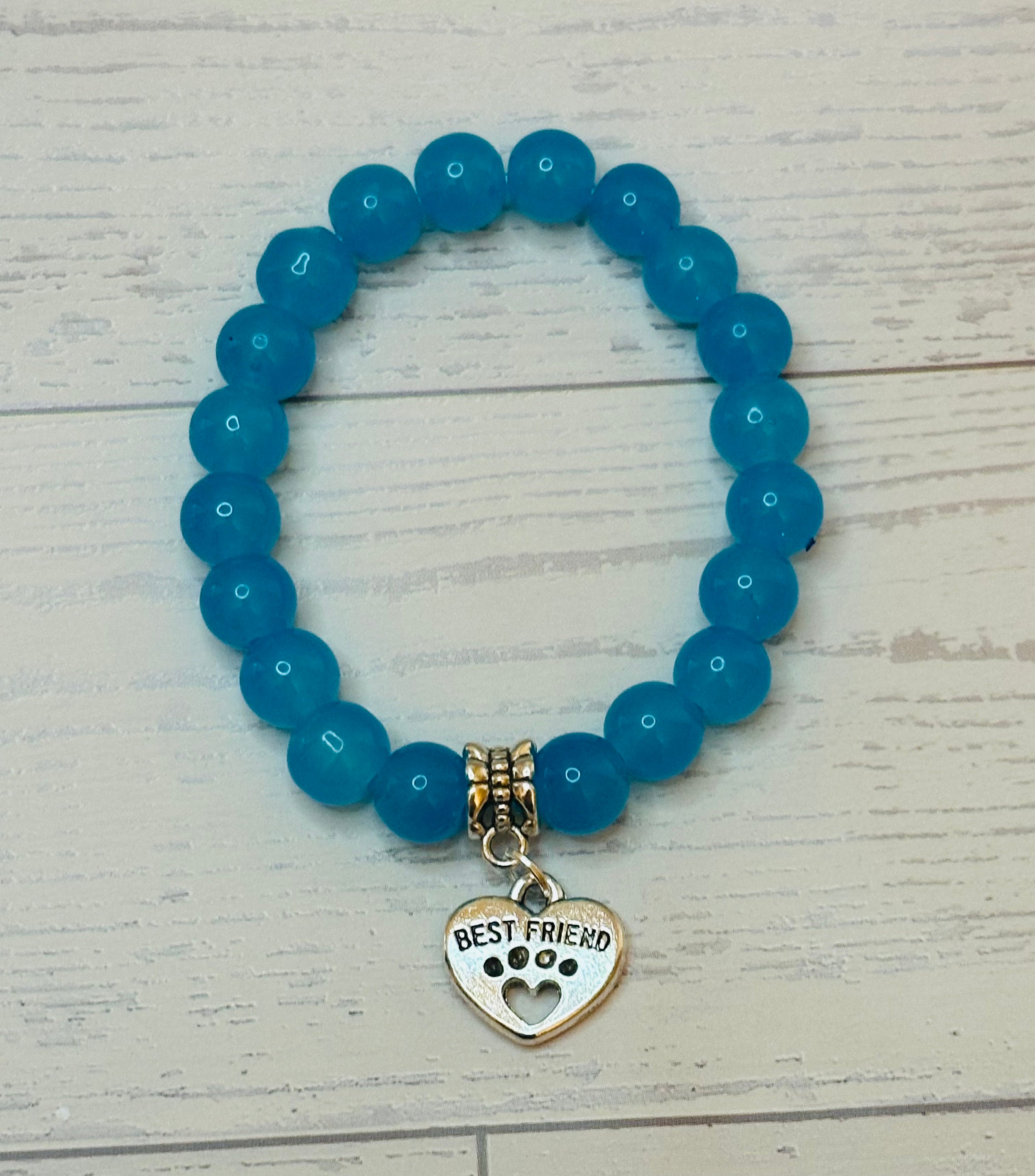 Aquamarine Best Friend Paw Bracelet