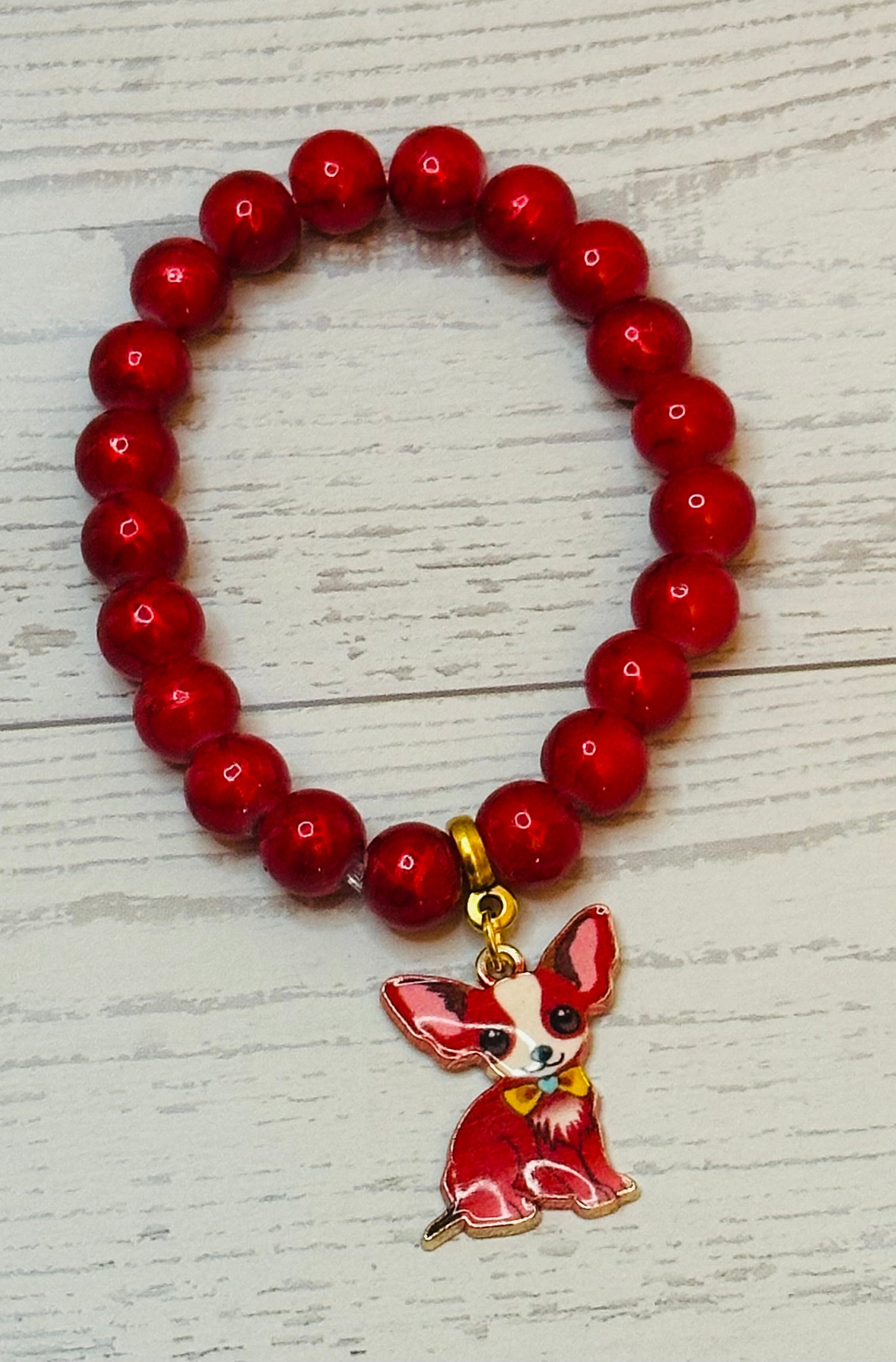 Red Chihuahua Love Bracelet