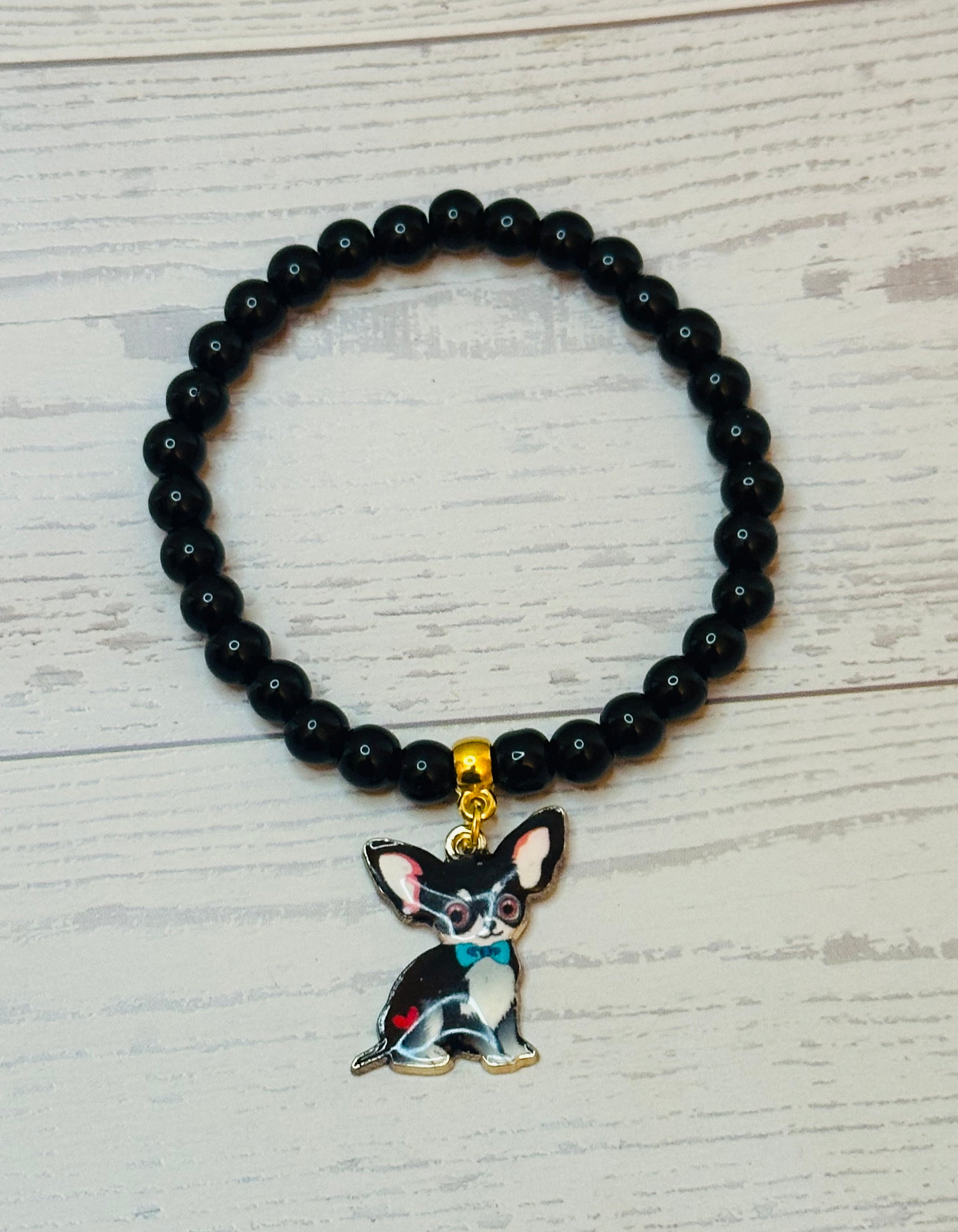 Black Chihuahua Love Bracelet