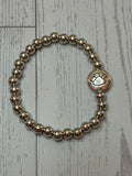 Silver Paw Etched Bracelet