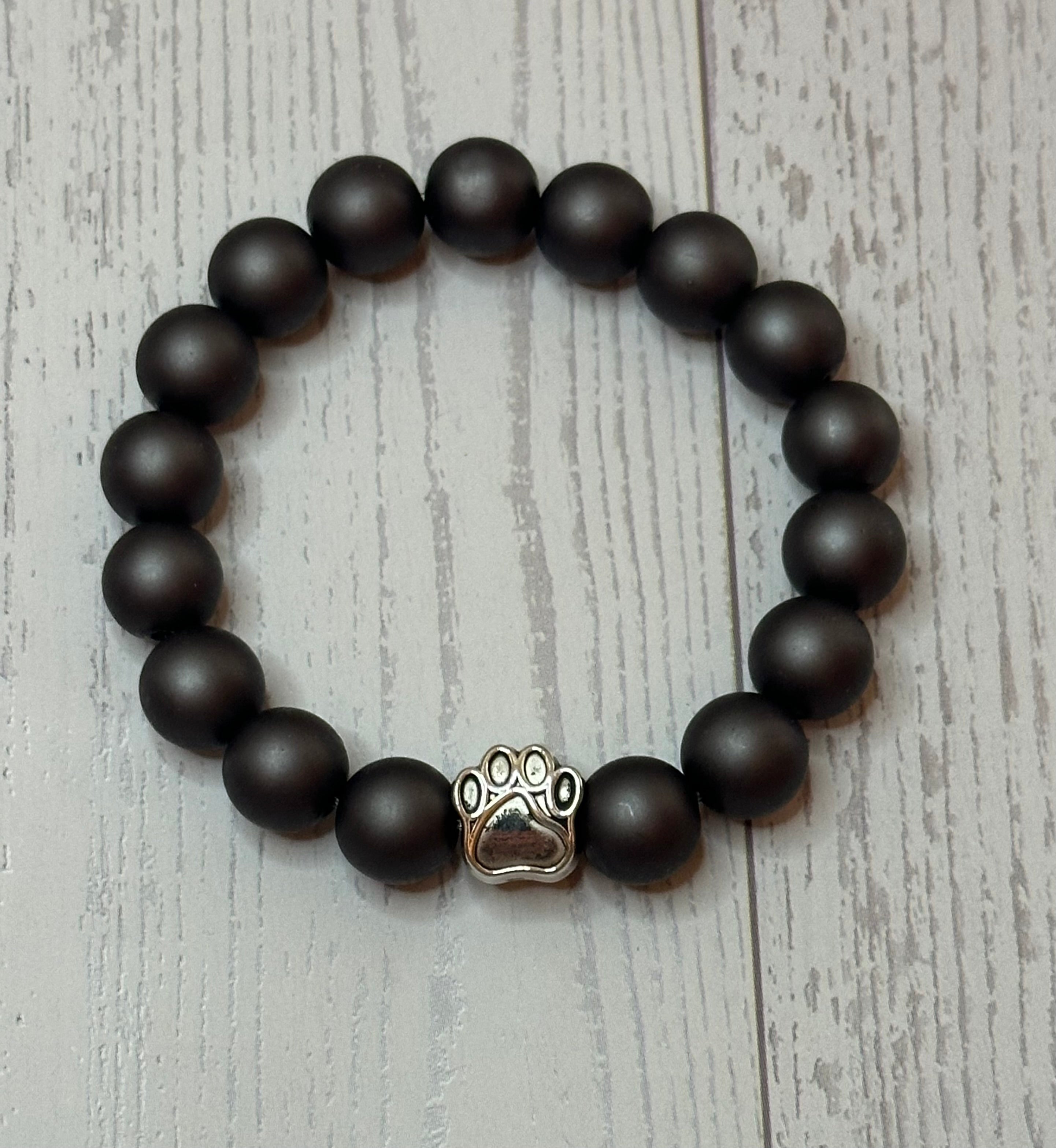 Carbon Black Paw Bracelet