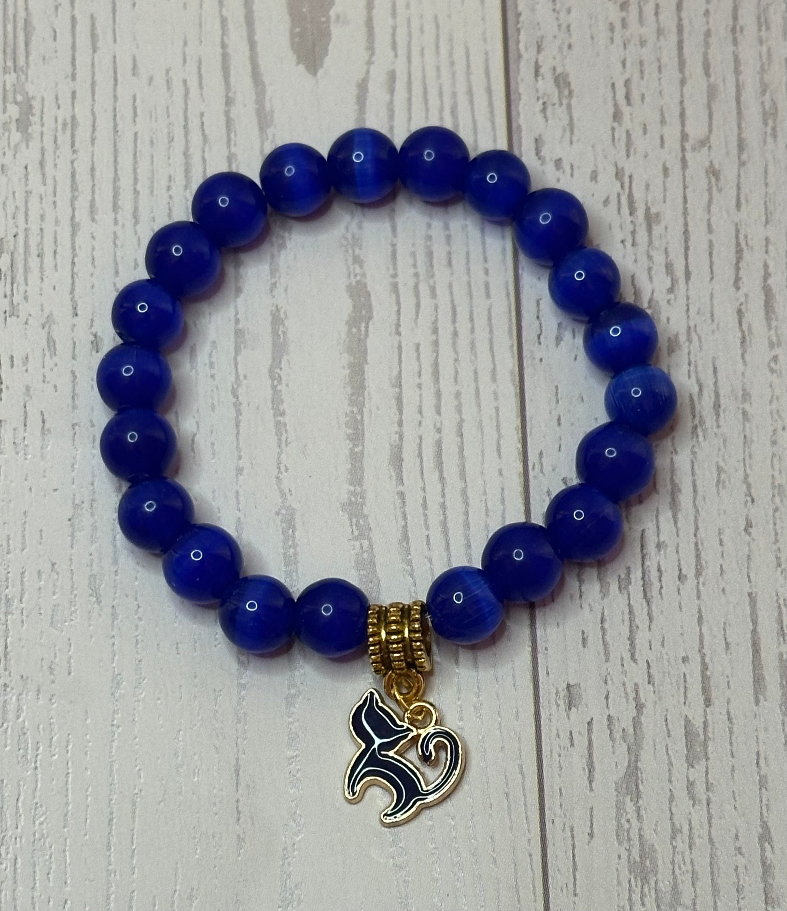 Emerald Blue Cat Bracelet