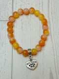 Orange and Yellow Best Friend Paw Bracelet
