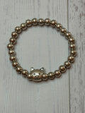 Silver Cat Head Bracelet