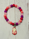 Pink and Purple Chonky Cat Bracelet