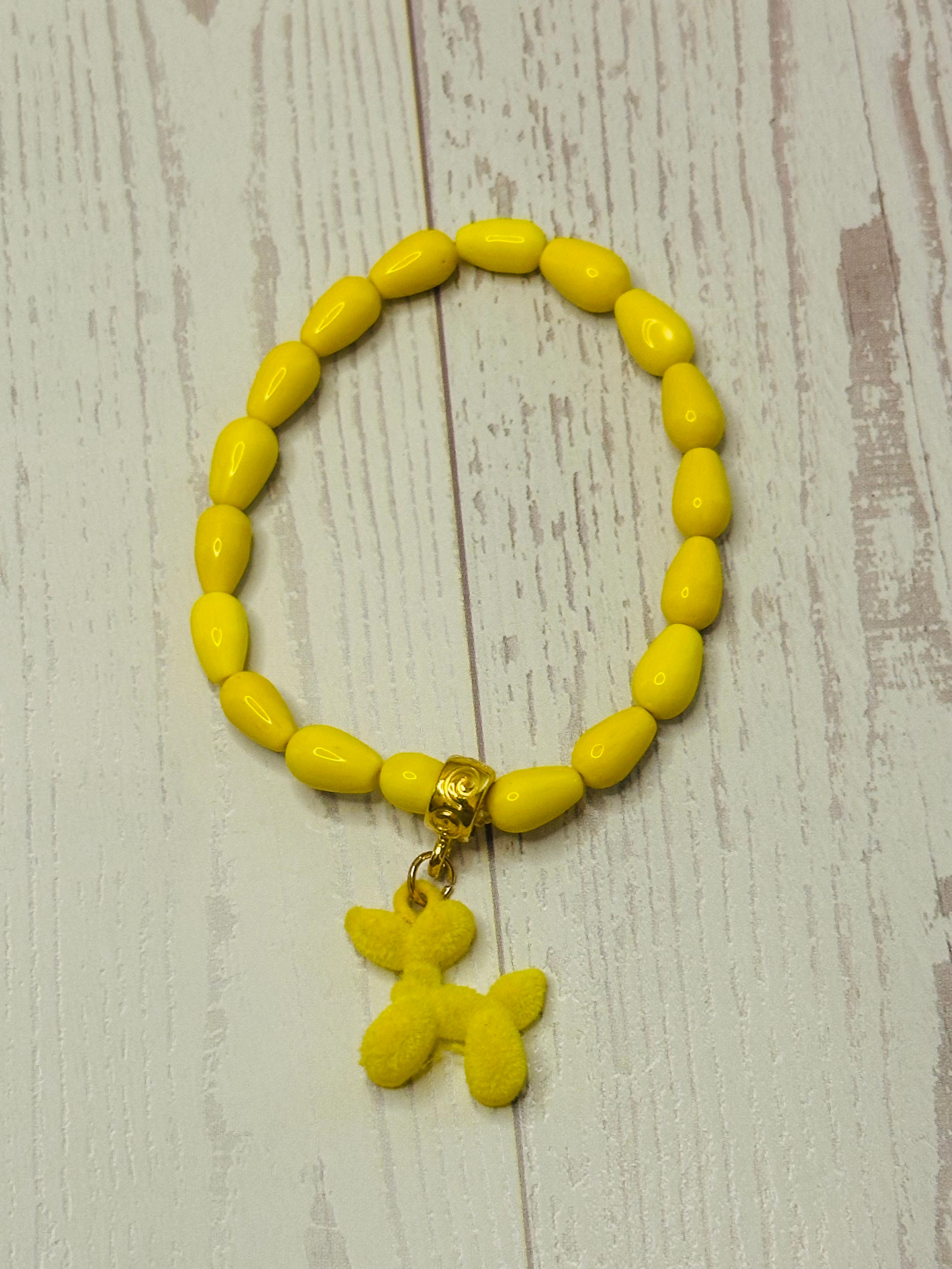 Yellow Balloon Animal Bracelet