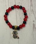 Red and Black Cat Heart Bracelet