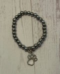 Metallic Outlined Paw Bracelet