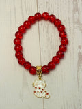 Red Heart Cat Bracelet