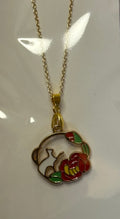 Red Floral Cat Necklace