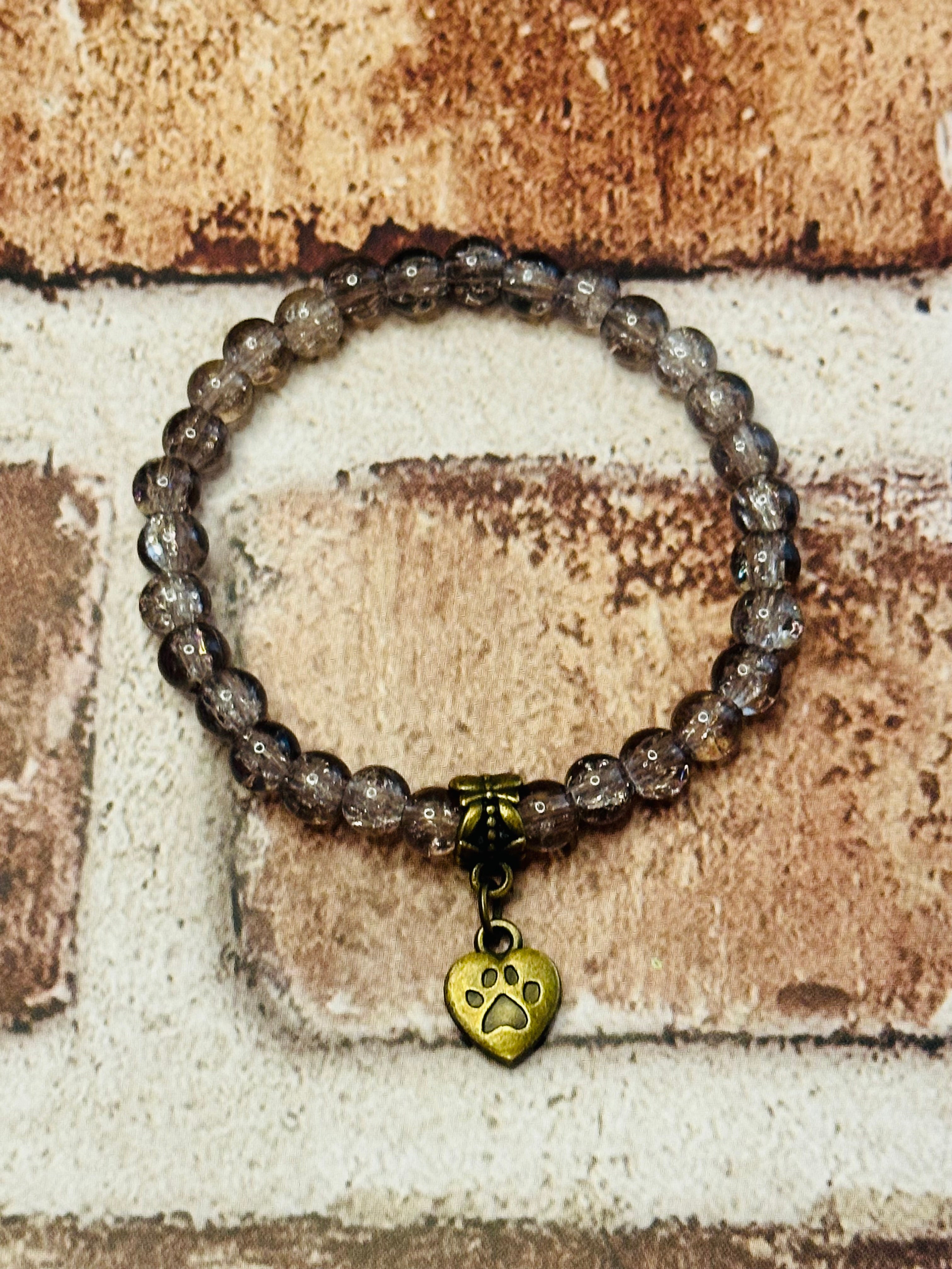 Shimmery Brown Love My Dog Bracelet