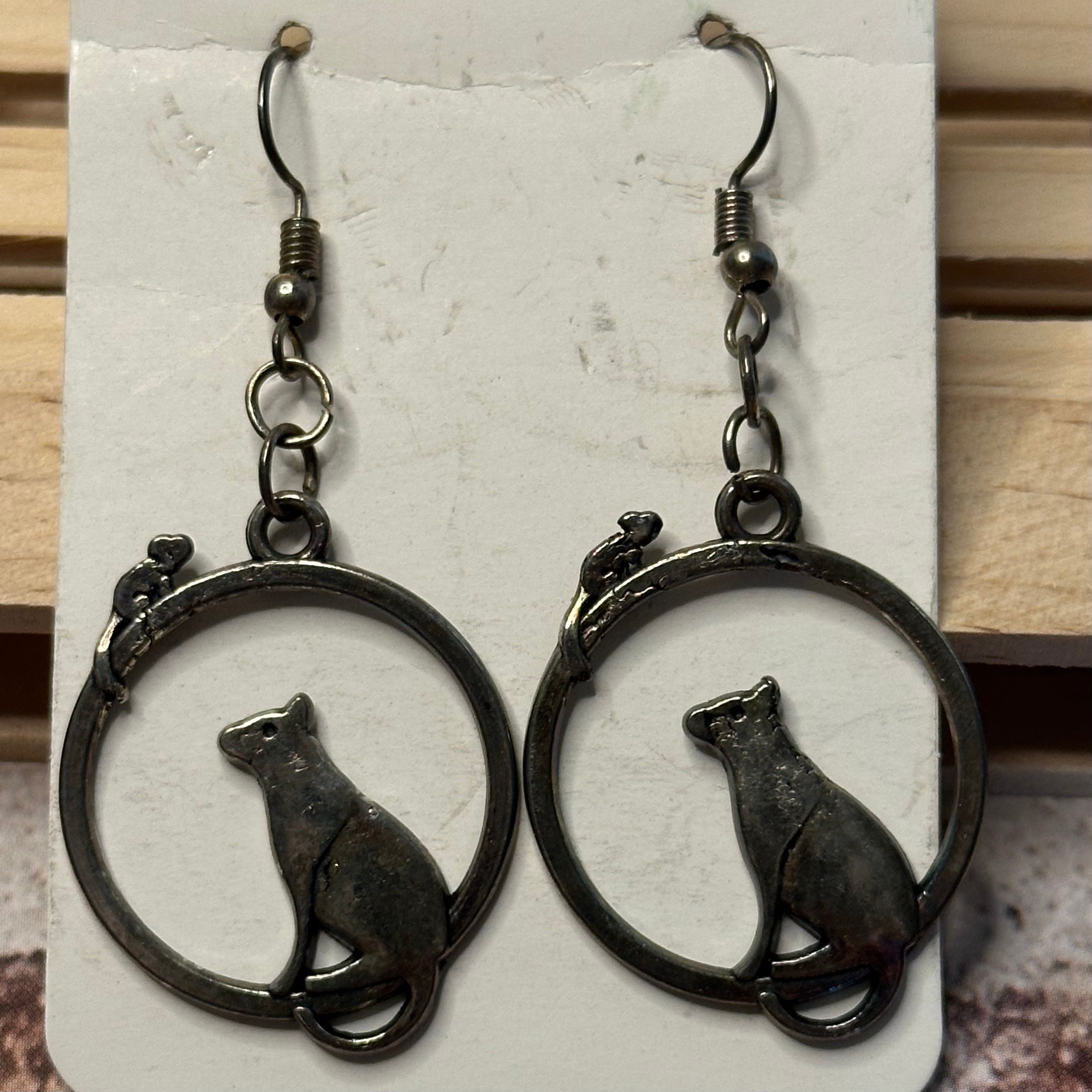 Cat and Mouse Earrings