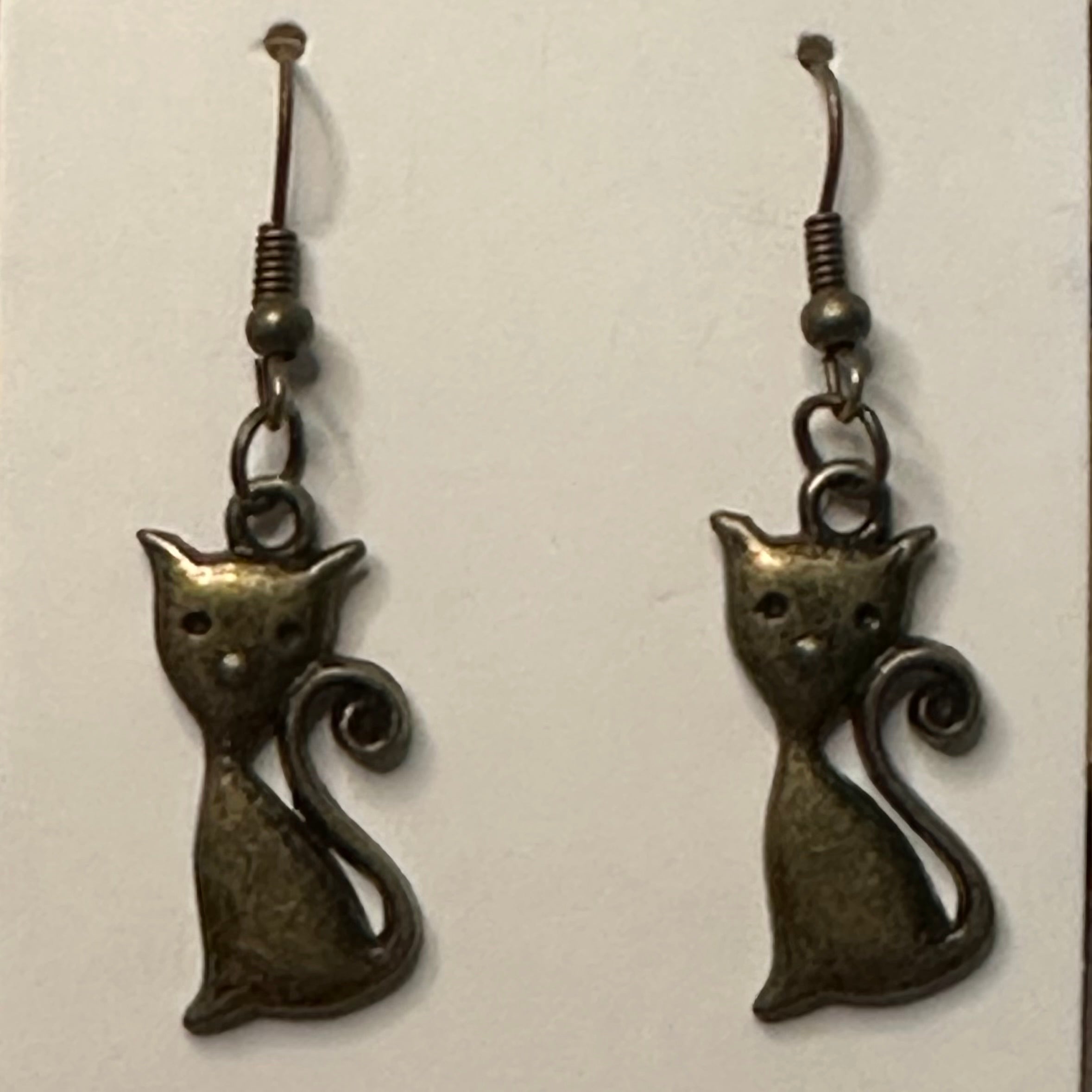 Bronze Cat Earrings