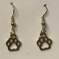 Silver Paw Print Earrings