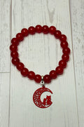 Red Cat and Moon Bracelet