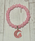 Pink Cat and Moon Bracelet