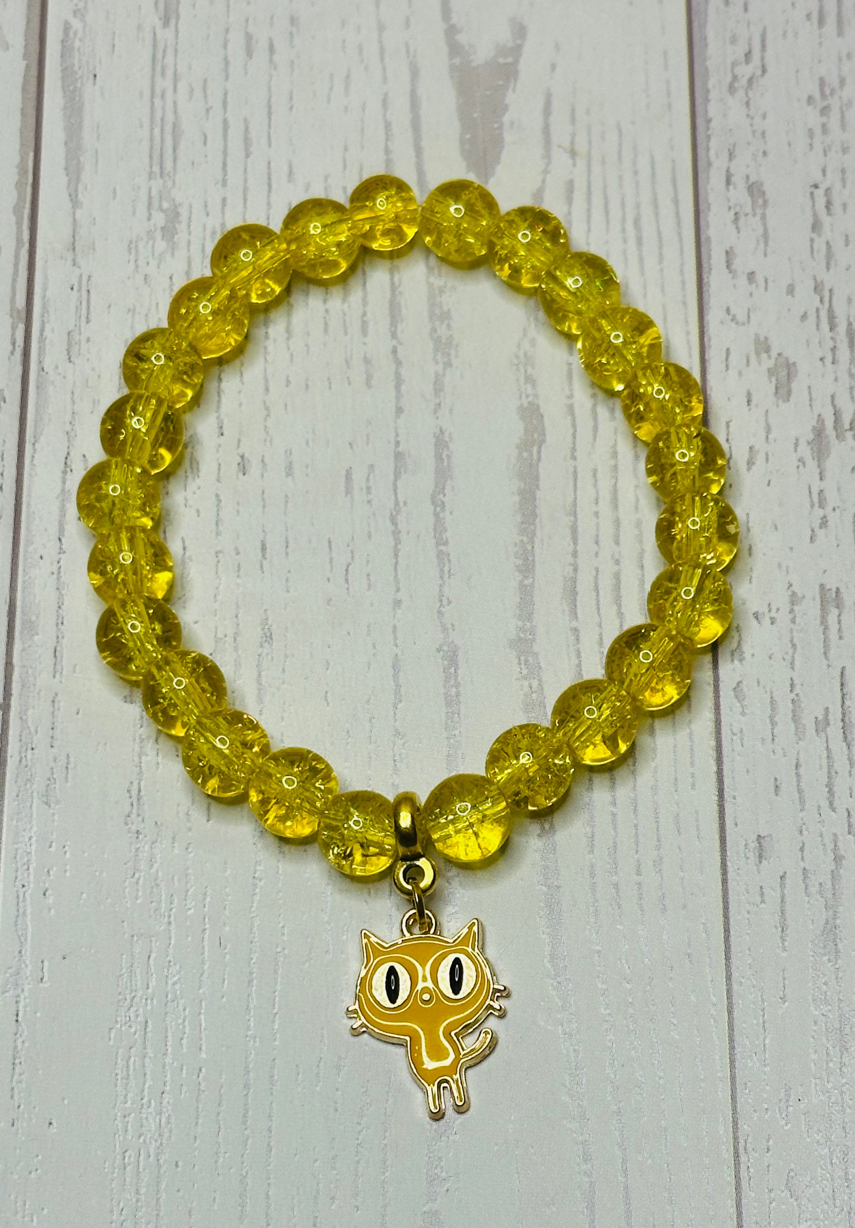 Yellow Cartoon Cat Bracelet