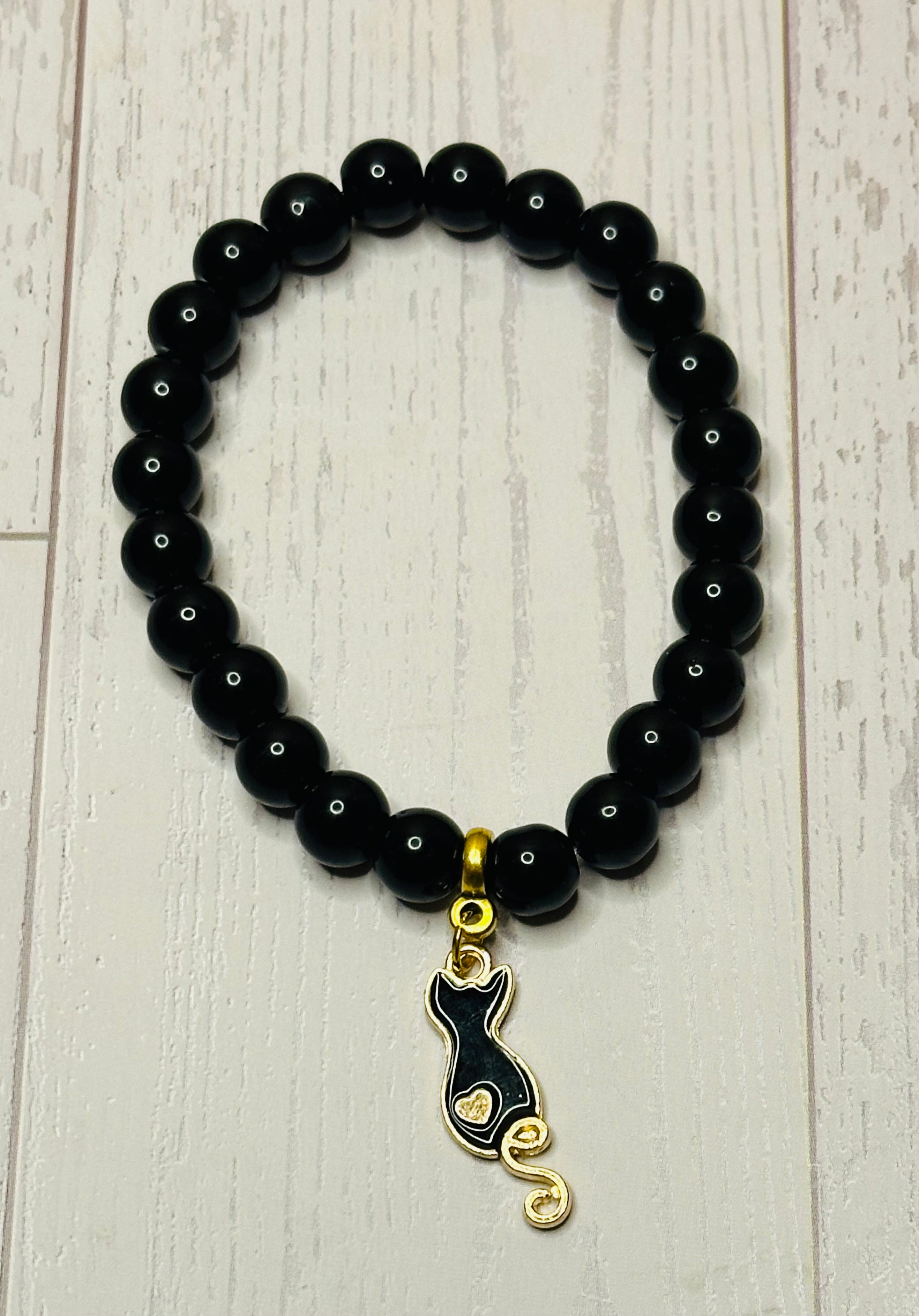 Black Fancy Cat Bracelet