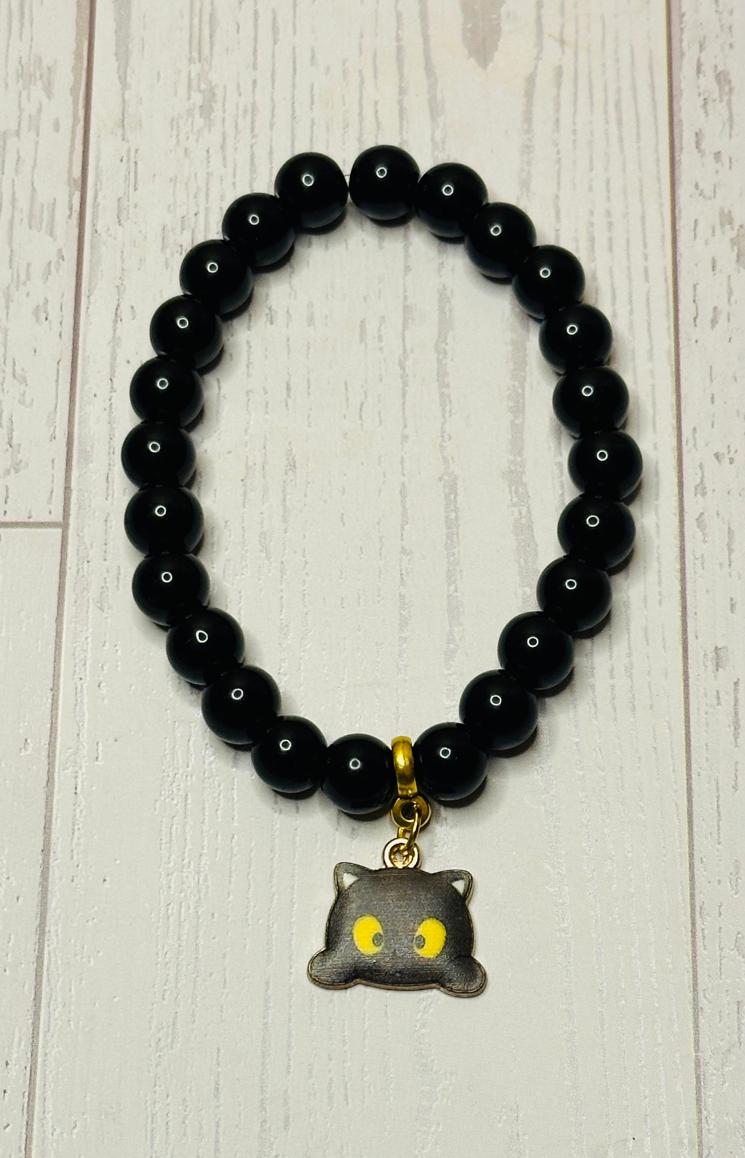 Black Spooky Cat Bracelet