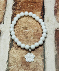 White Paw Print Bracelet