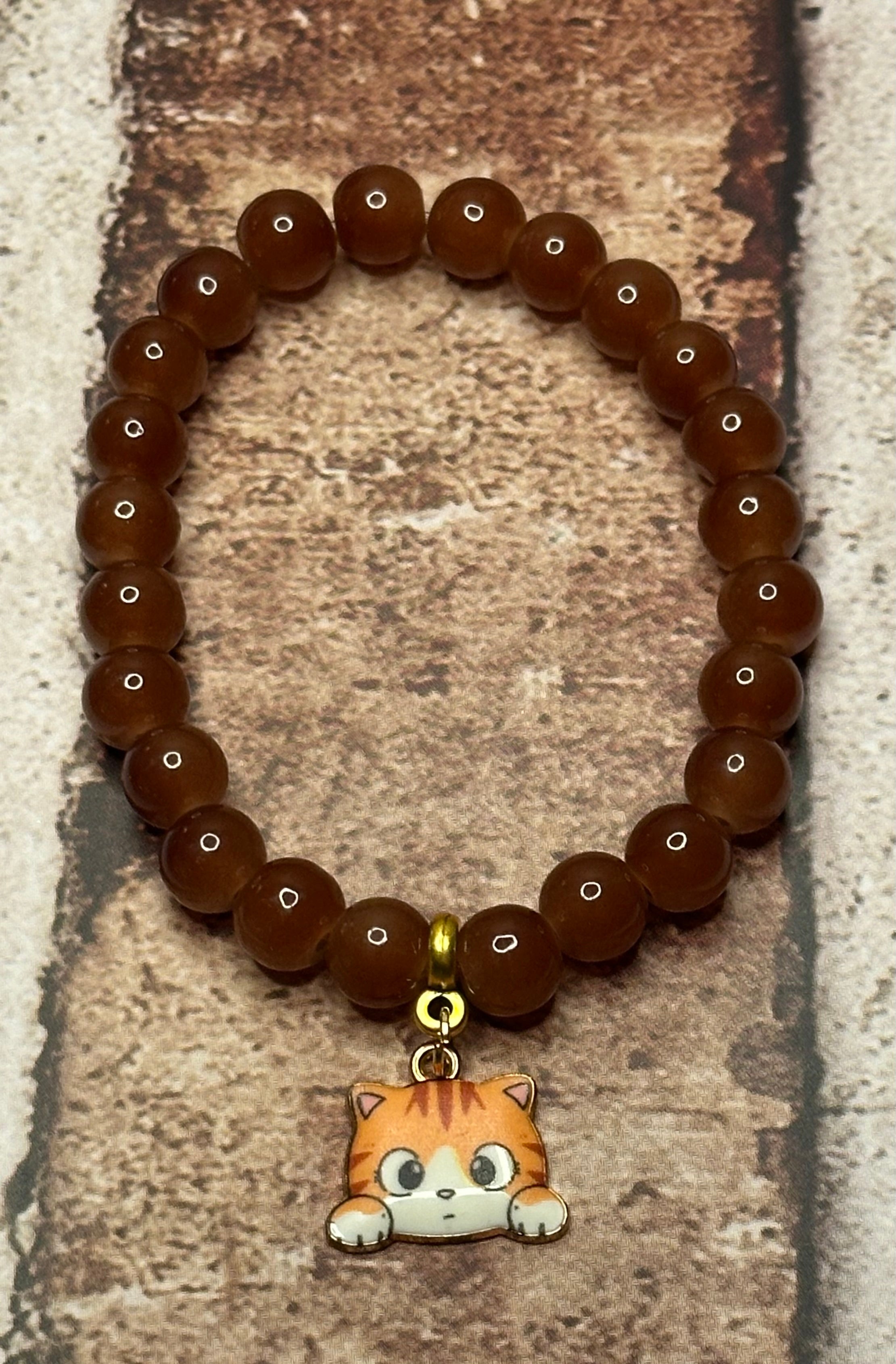 Brown Cartoon Cat Bracelet