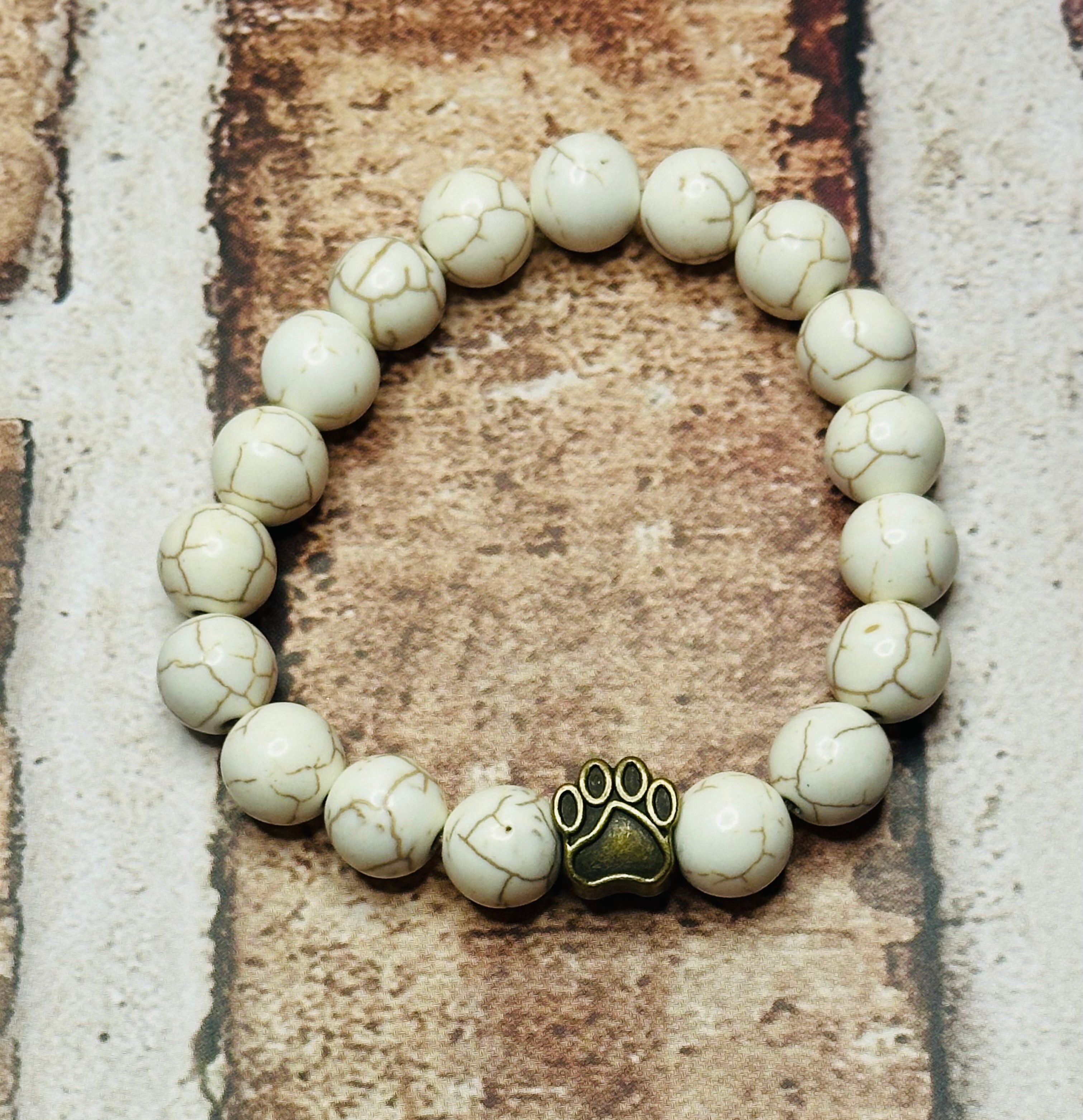 Antique White Paw Bracelet