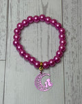Magenta Cat and Moon Bracelet