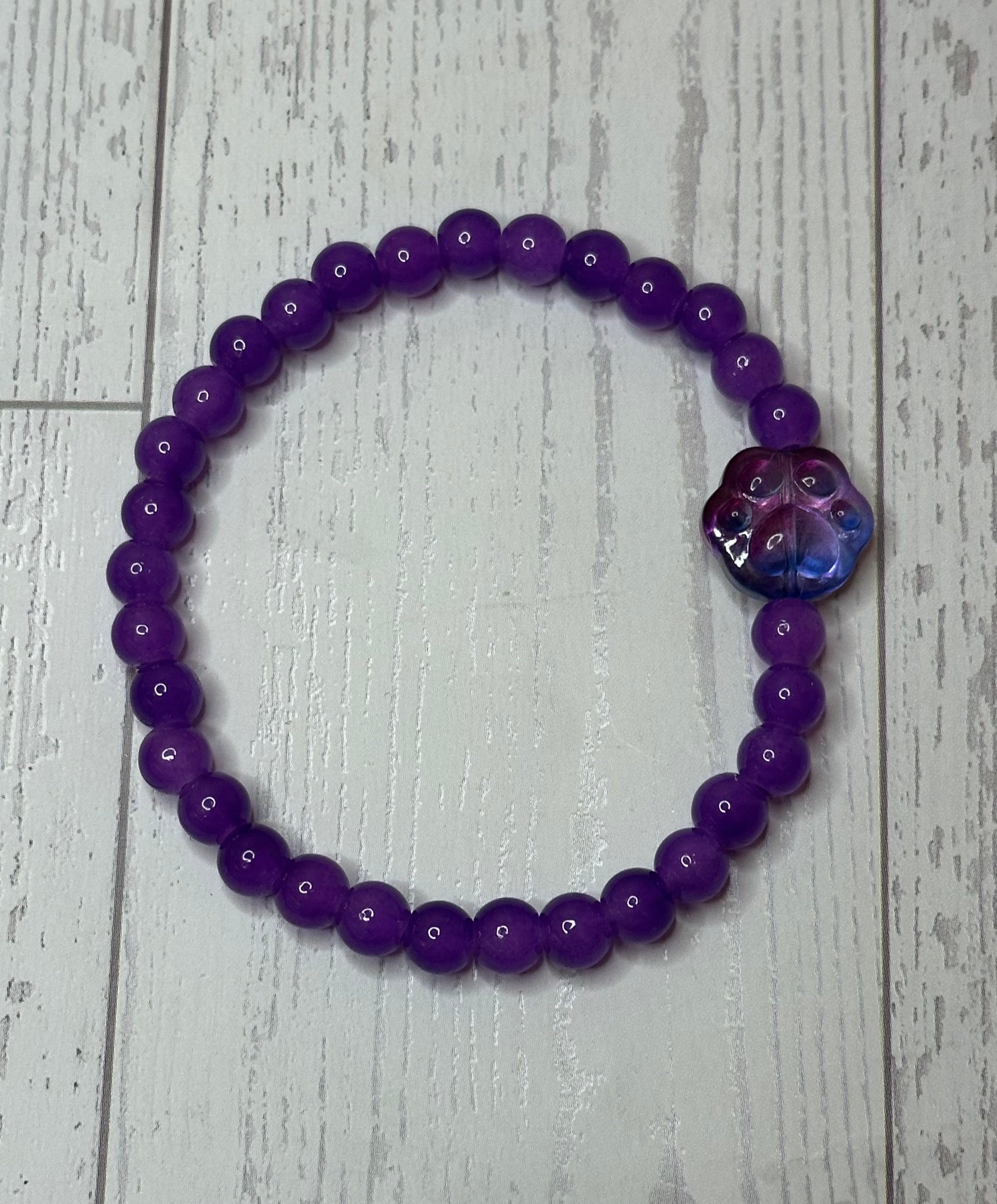 Purple Translucent Paw Bracelet