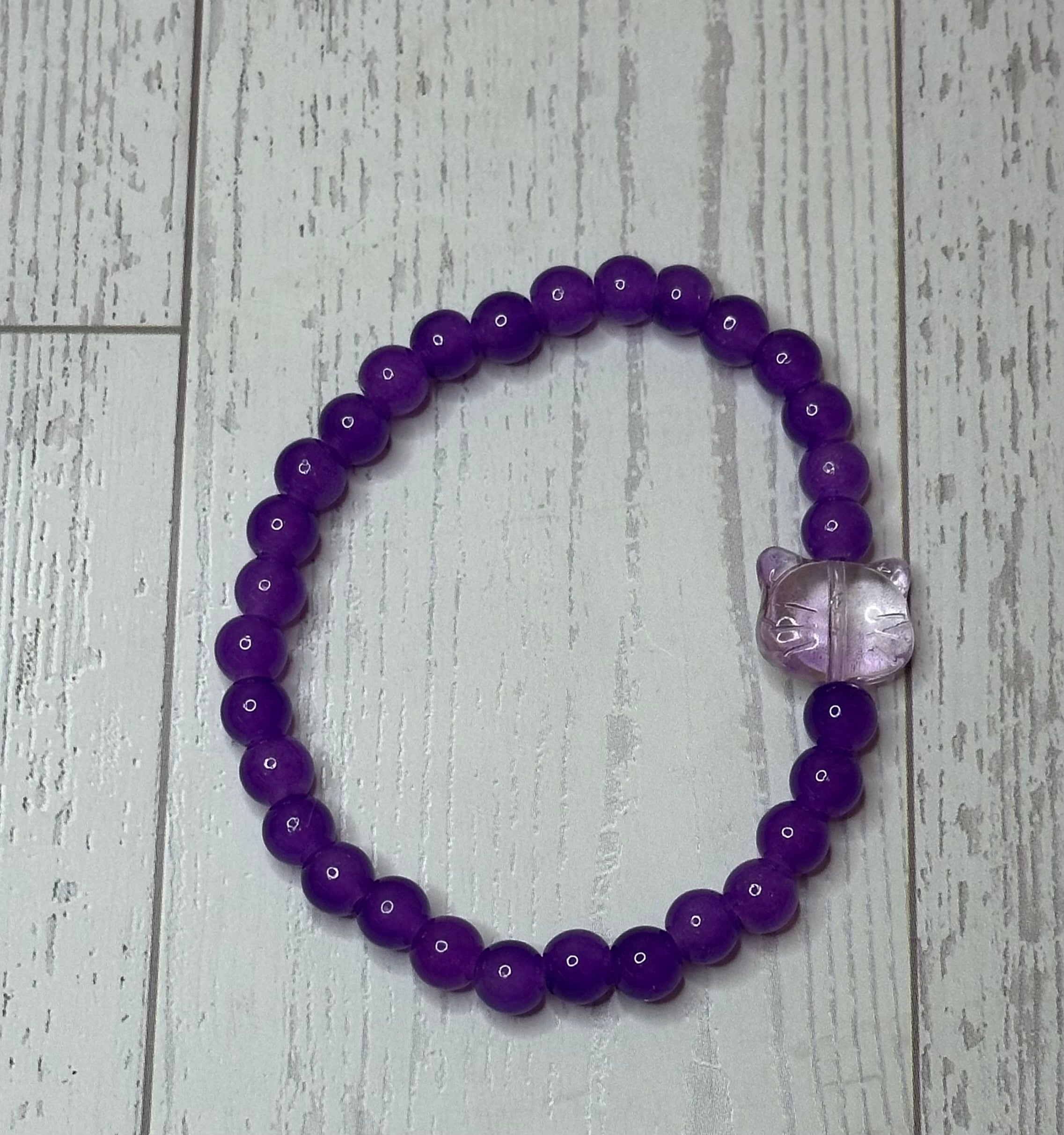 Dark and Light Purple Paw Bracelet