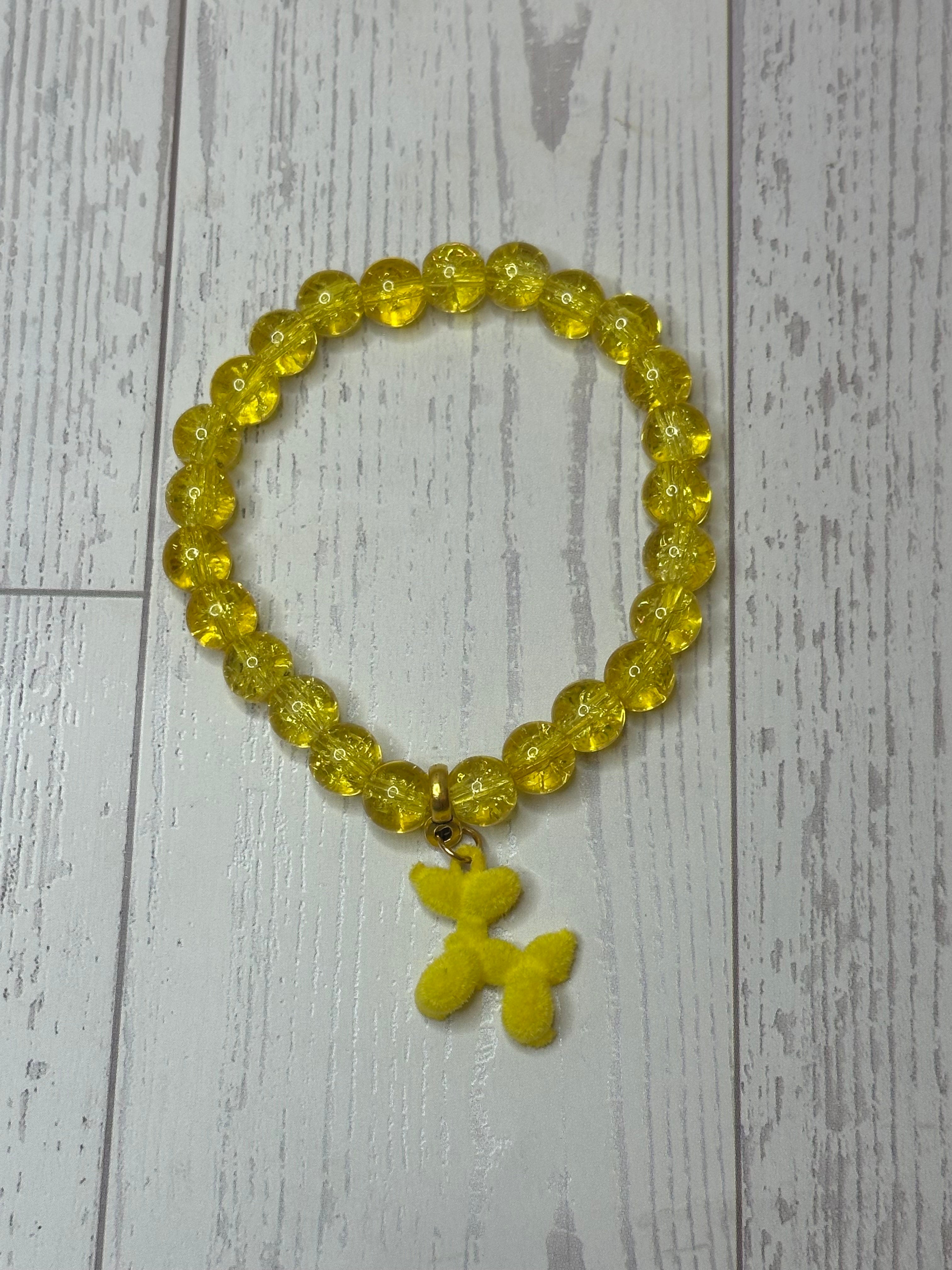 Yellow Balloon Dog Bracelet