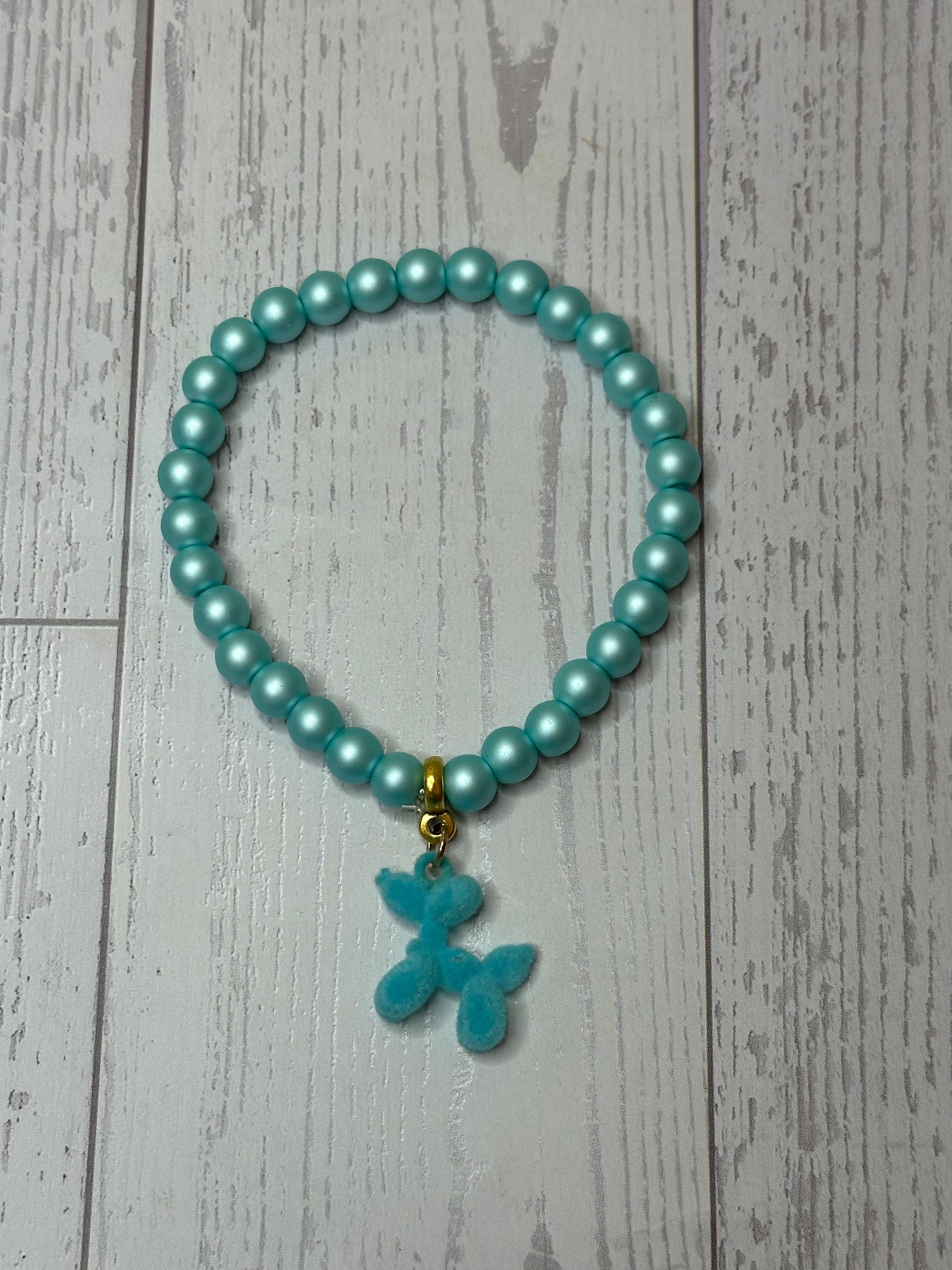 Turquoise Pearl Balloon Dog Bracelet