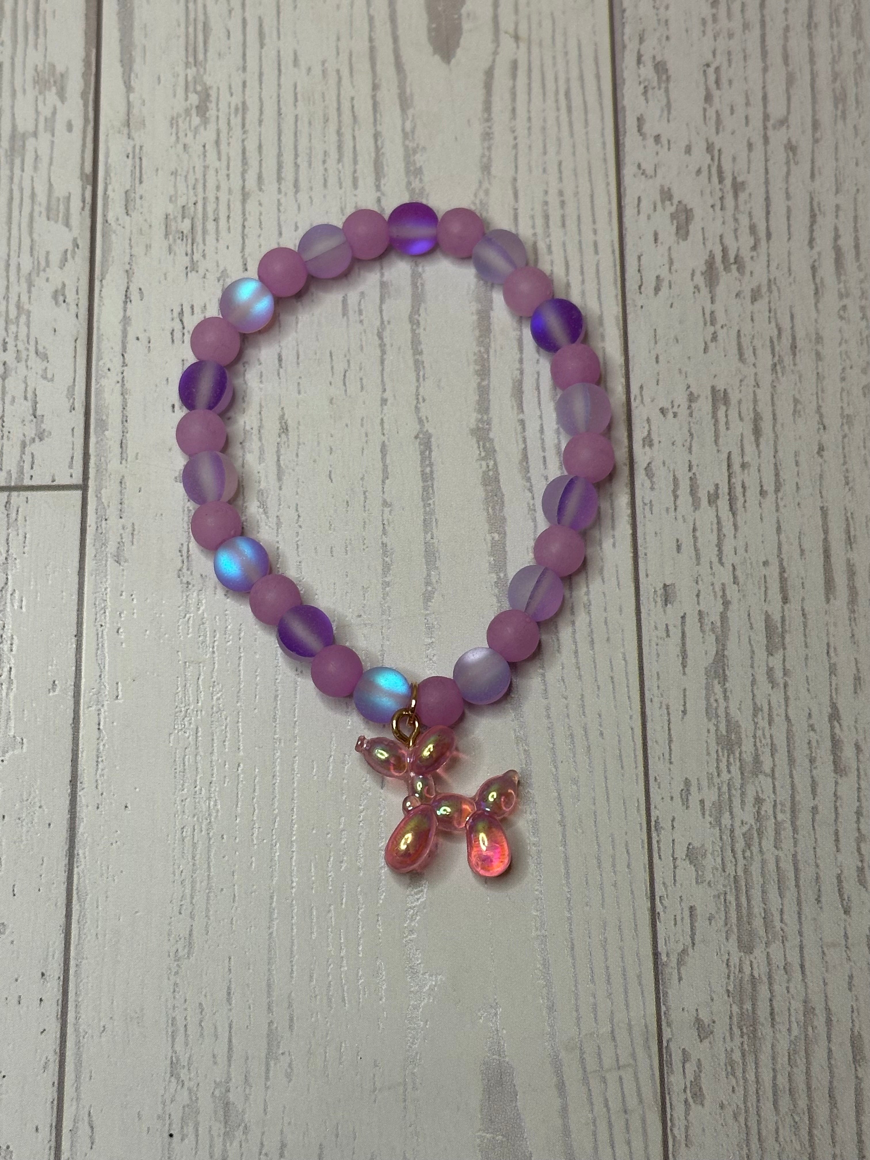 Pink and Purple Balloon Dog Bracelet