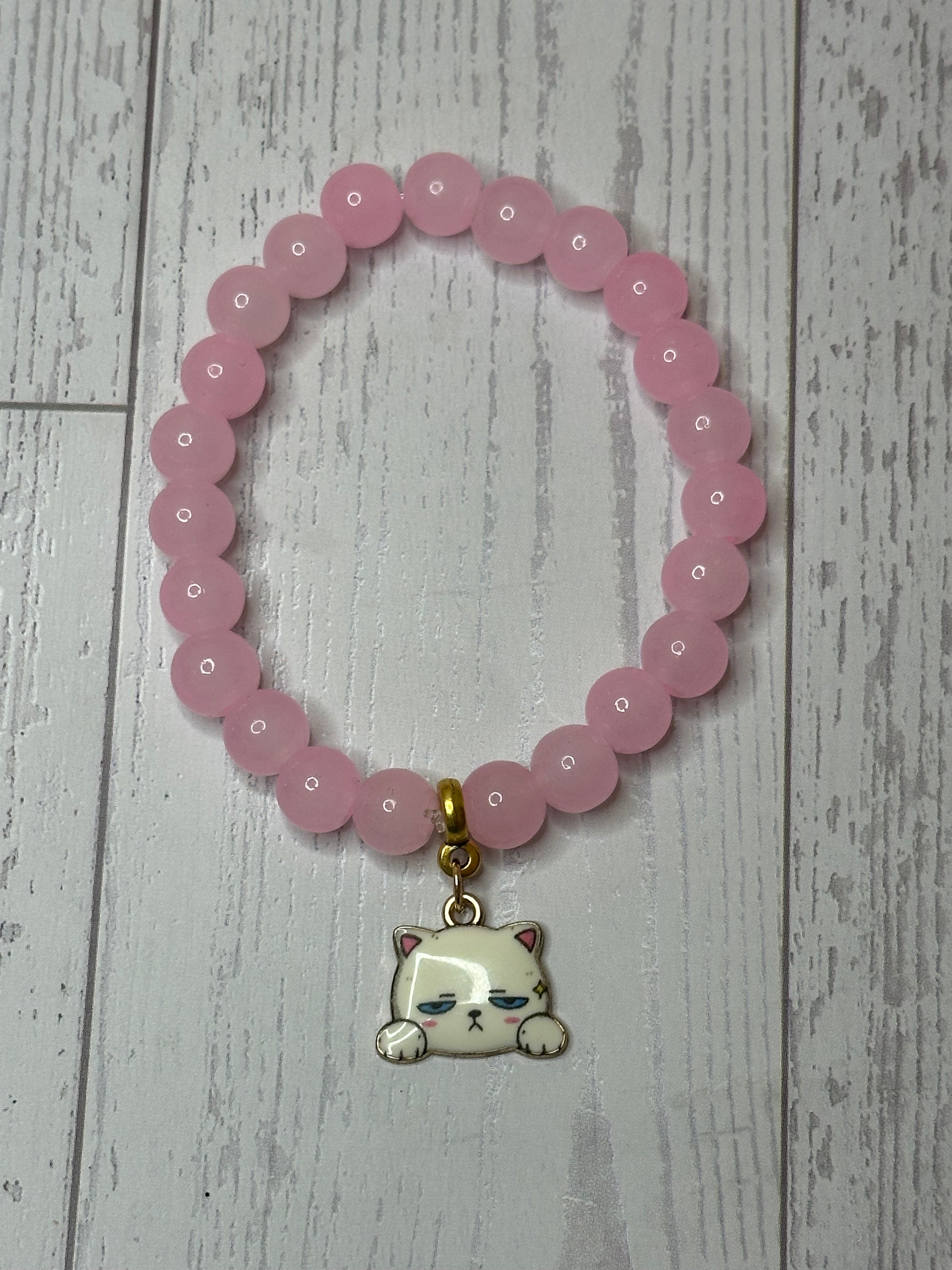 Pink Cat Head Bracelet