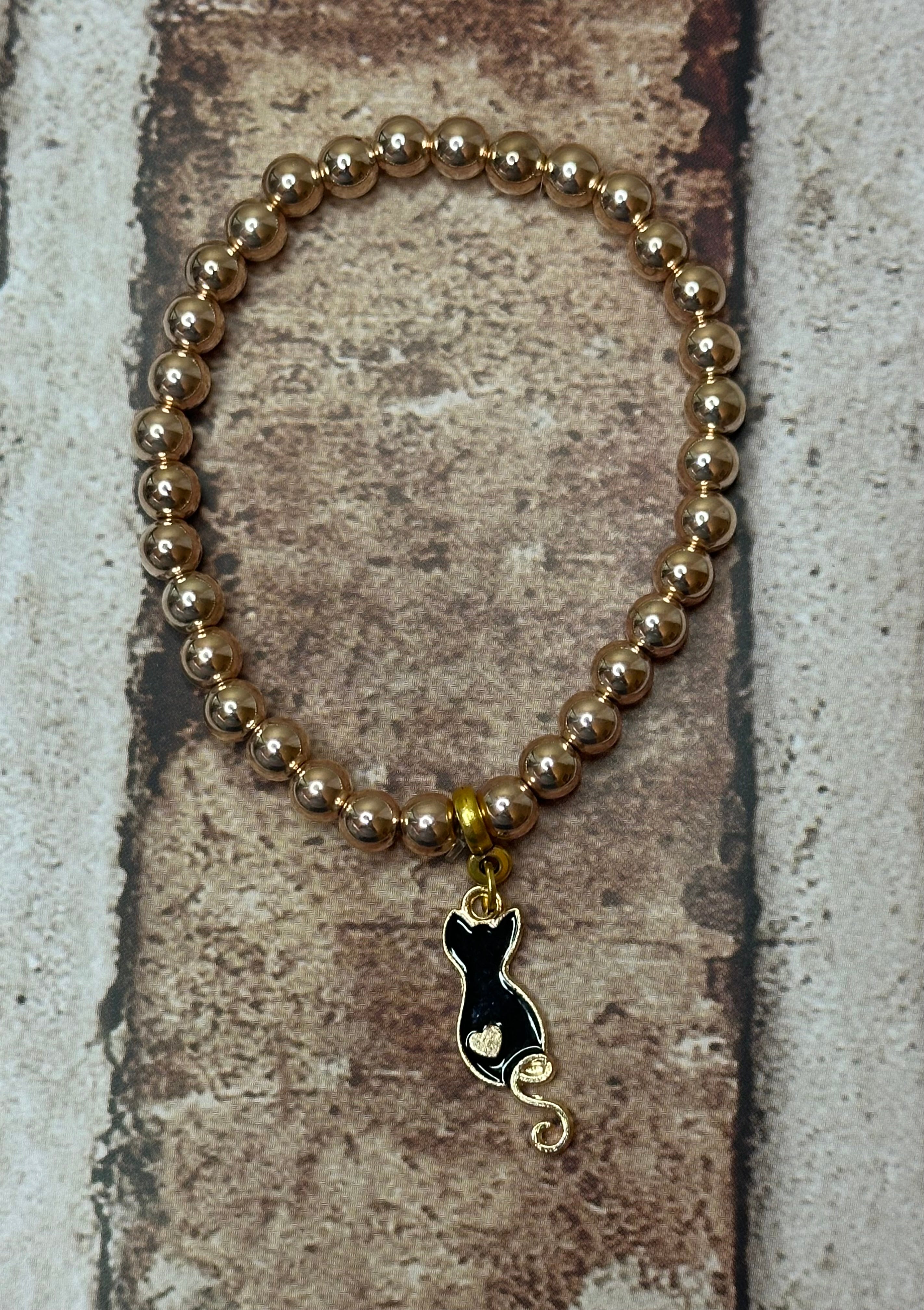 Golden Fancy Cat Bracelet