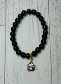 Black Coffee Cup Cat Bracelet